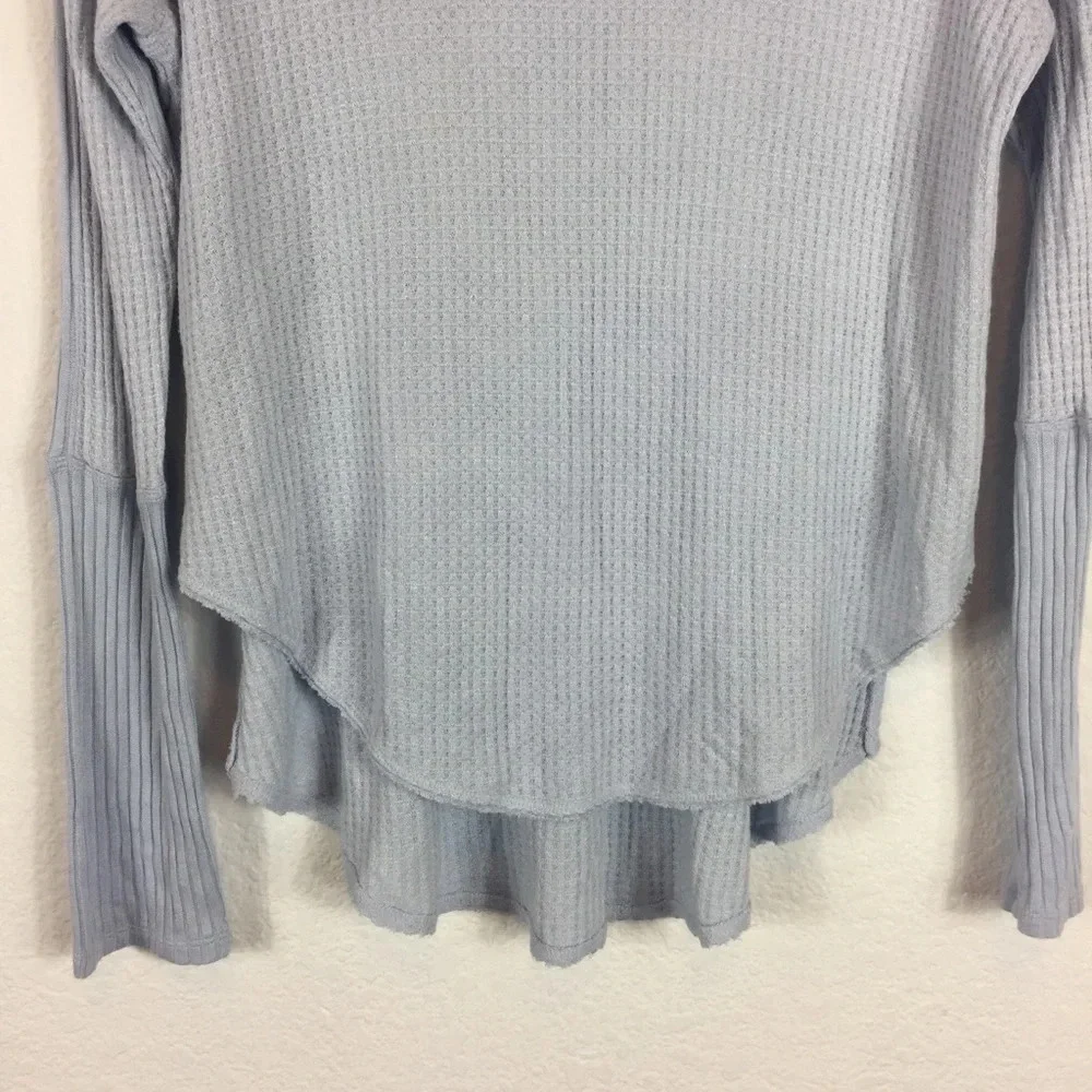 Free People Kristina Drippy Long Sleeve Thermal in Sky Blue Medium